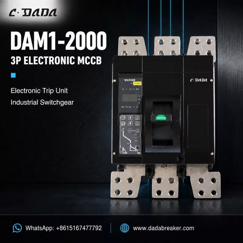 DAM1-2000 3P ኤሌክትሮኒክ MCCB ለኢንዱስትሪ መቀየሪያ | ሲዳዳ ኤሌክትሪክ